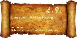 Lasszer Vilhelmina névjegykártya